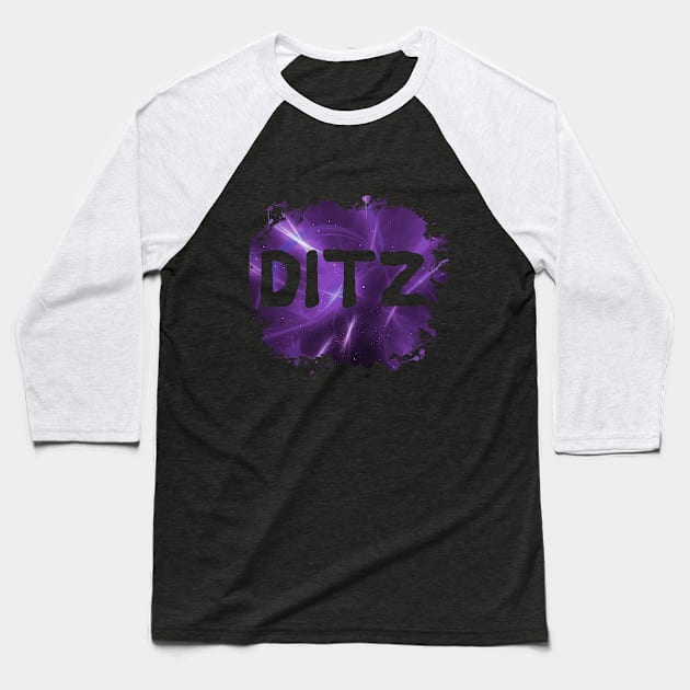 Ditz Funny 80's Design Baseball T-Shirt by solsateez